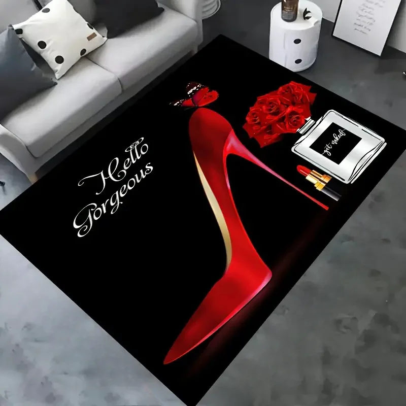 Commercial Printing Supplies Usa - Roter Teppich mit High-Heel-Motiv, für Wohnzimmer,