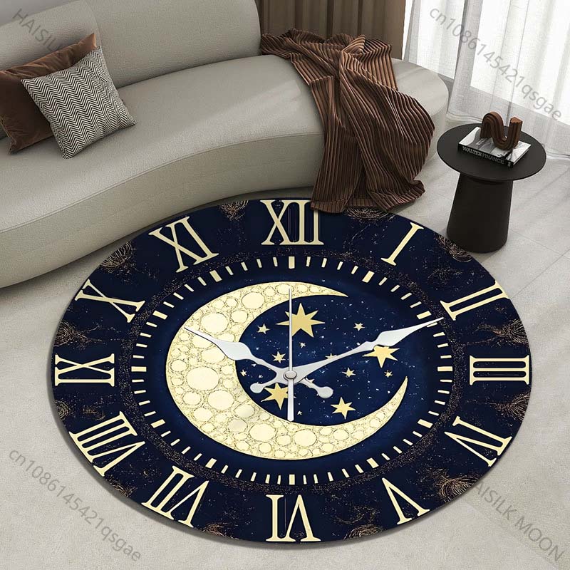 Commercial Wall Printing Machine - Wanduhr mit Mond- und Sternenmotiv, bedruckter